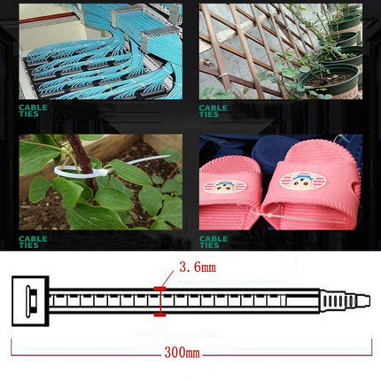 400 Pack Colored Cable Ties, High Quality Color Nylon Cable Ties - Cable Ties 300mm X 3.6mm, Yellow, Blue, Green, Four Colors 100 Pieces Each