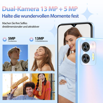 OUKITEL C36 (2024) mobiiltelefon ilma lepinguta, 12GB+128GB/1TB laiendatav, 5150mAh 6.56" HD+ ekraan 13 Android 14 odav nutitelefon 4G, kaheksatuumaline protsessor, 13MP panoraamkaamera, kaks SIM-kaarti 3 pesa, WiFi