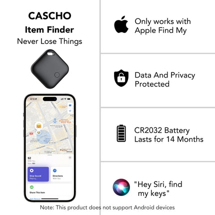 Õhusildi võtmeleidja, nutikas silt, mis ühildub Apple'i rakendusega Find My (ainult iOS), õhusildi võtmete/kohvri/pagasi jaoks, 100 dB vali piiks, jälgimine üle maailma, vahetatav aku, 4 tk pakis