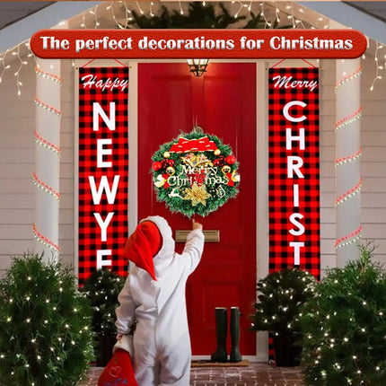 WBYNB Christmas wreath for front door, door wreath Christmas Christmas decoration, artificial Christmas wreath, for front door wall tree decoration Christmas party shopping malls shop windows (30 cm)