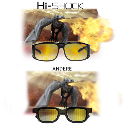 Hi-Shock Passive 3D Glasses for 4K 3D TVs Compatible with LG, Grundig, Löwe, or AG-F420 / PTA417 / TDG500P / TY-EP3D20E / PX1821E-1TVA | Includes Case [Polarization 3D Technology]