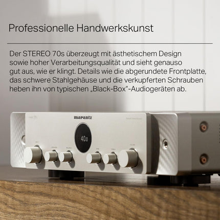 Marantz Stereo 70s võimendi HiFi Stereo, 2.2-kanaliga HiFi võimendi, 75 W/kanal, 6 HDMI sisendit, 8K, HEOS, Bluetooth, Wi-Fi, AirPlay 2, Dolby TrueHD, Alexa ühilduv, must