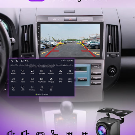 4G+64G Wireless Carplay Android 13 Car Radio 2 Din for Toyota Corolla Verso 2004-2009 with Wireless Android Auto Navi GPS WiFi 9 inch Car Radio with Mirror Link Bluetooth FM/RDS 32EQ SWC Rear View Camera