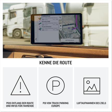 Garmin dēzl LGV1020 MT-S - smart truck navigation device with 10" (25.7cm) color display, pre-installed EU maps (34 countries), vehicle-specific route guidance, weather warnings, popular truck routes