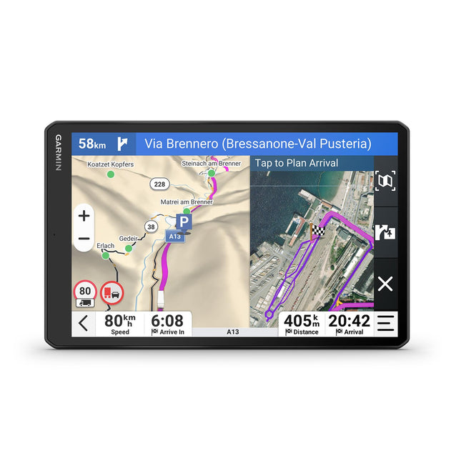 Garmin dēzl LGV820 MT-S - nutikas veoautode navigatsiooniseade 8-tollise (20,3 cm) värvilise ekraaniga, eelinstallitud EL-i kaartidega (34 riiki), sõidukispetsiifilise marsruudijuhistega, ilmahoiatustega, populaarsete veoautode marsruutidega