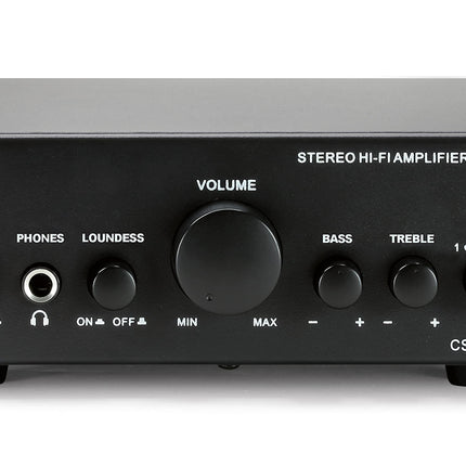Dynavox CS-PA1 MK II mini-stereovõimendi, bassi ja kõrgete helide reguleerimine, 3,5 mm kõrvaklapipesa, must