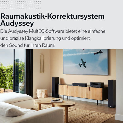 Denon AVR-S970H 7.2-kanaliga AV-ressiiver, HiFi võimendi, Dolby Atmos, DTS:X, 8K Ultra HD, sisseehitatud HEOS, 6 HDMI sisendit, Wi-Fi, Bluetooth - must