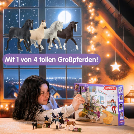 Schleich 99092 advendikalender Hobuklubi 2024, vanus 5+, HORSE CLUB - mängukomplekt, 36 osa