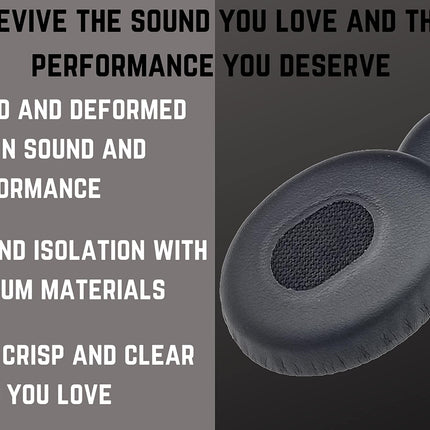 AHG Accessory House Global QC3 kõrvapadjad/kõrvapealsed kõrvapadjad ja V2 QC3 peavõrupadjad/kõrvapealsed peavõrupadjad, mis ühilduvad Bose QuietComfort 3 (QC3) ja Bose On-Ear 1 (OE1) kõrvaklappidega (mustad)