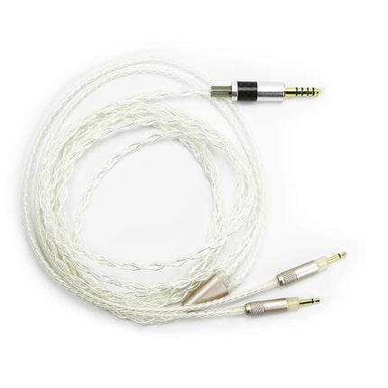 ABLET HiFi kaabel 4,4 mm tasakaalustatud pistikuga, ühildub Sennheiser HD700, HD 700 kõrvaklappidega ja ühildub Sony WM1A, NW-WM1Z, PHA-2A kõrvaklappidega, hõbetatud kaabel