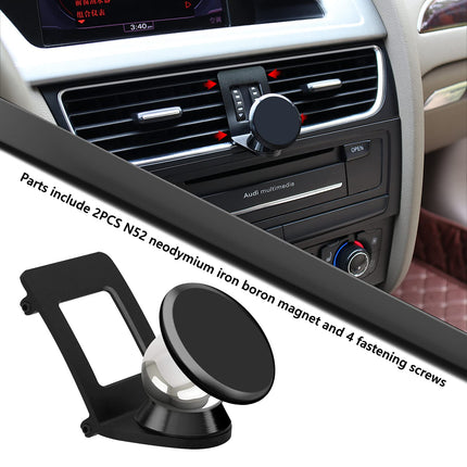 Cookiss magnetiline mobiiltelefonihoidja, mis ühildub Audi A4 B8 ja Audi A5 8T Sportbackiga, sobib nutitelefonidele ja GPS-ile, auto mobiiltelefonihoidjaga, 360 kraadi reguleeritav vaade (must)
