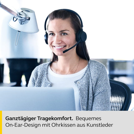 Jabra Evolve 20 SE UC stereopeakomplekt – VoIP-telefonide ühendatud kommunikatsioonikõrvaklapid passiivse mürasummutusega – USB-A-kaabel kõnede juhtimisega – must