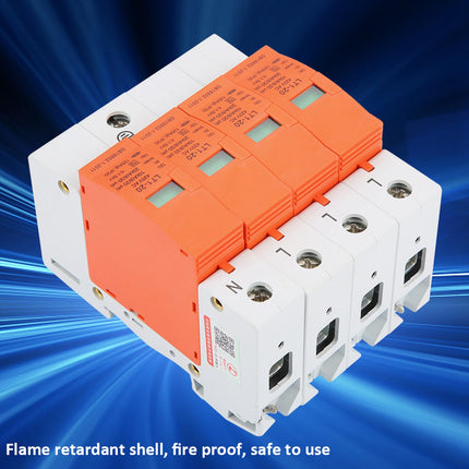 4P 20KA 420VAC House Surge Protection Low Voltage Arrester