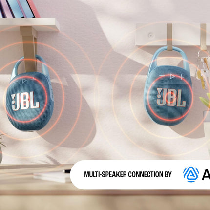 JBL Clip 5 - Pink – Portable Bluetooth speaker with JBL Pro Sound, deep bass, and playtime boost – Waterproof and dustproof – 12-hour battery life