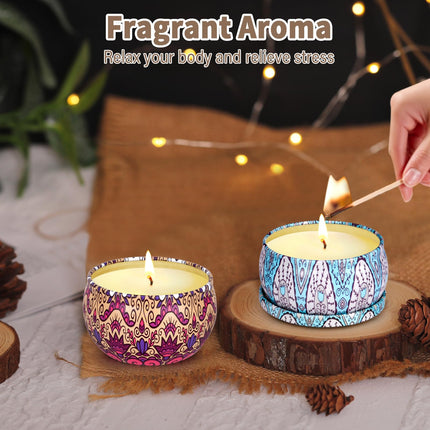 Scented candle gift set, Christmas gifts, little things, 9x80g scented candles, natural soy wax | Scented candle set with a long burn time of up to 180 hours | Small gifts for women, Christmas