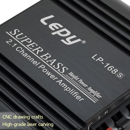 DollaTek LEPY LP-168S 2.1CH Super Bass HI-FI Audio Stereo Power võimendi AMP subwoofer võimendi võimendi auto võimendi HiFi auto mootorratta kodukino seadmed LED-valgustid