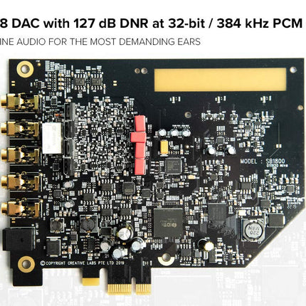 Creative Sound Blaster AE-7 — kõrglahutusega PCI-e DAC/võimendi helikaart diskreetse Xamp kõrvaklappide bi-võimendi ja halli/musta heli juhtimismooduliga