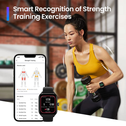 Amazfit GTS 4 43mm Smartwatch with 1.75” AMOLED Display, 150 Sports Modes, Customizable Sleep Plans, Alexa, GPS, Fitness Watch with Intelligent Recognition of Strength Training Exercises for Men and Women