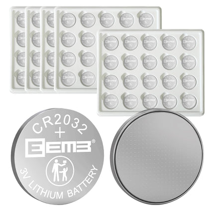 EEMB 100 tk CR2032 nööpelemente 3V liitium CR 2032 patareid 2032 DL2032, ECR2032, LM2032 võtmehoidjale, auto puldile, glükoosimonitorile, kaugjuhtimispuldile