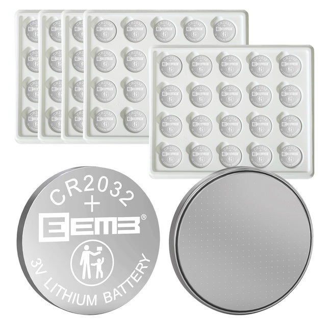 EEMB 100 tk CR2032 nööpelemente 3V liitium CR 2032 patareid 2032 DL2032, ECR2032, LM2032 võtmehoidjale, auto puldile, glükoosimonitorile, kaugjuhtimispuldile