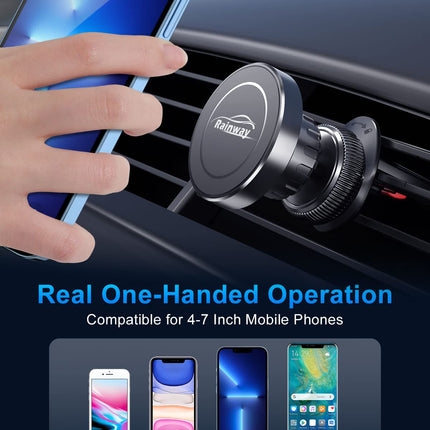 Rainway magnetiline autotelefonihoidik, täiustatud konks, magnetiline autotelefonihoidik 6 magnetiga, ühildub iPhone'i, Samsungi jne telefonidega.