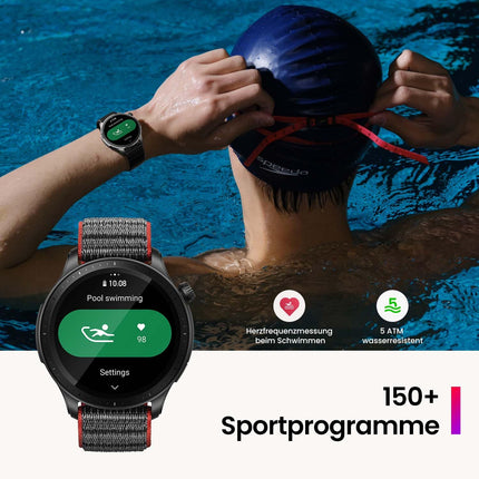 Amazfit GTR 4 46mm Smartwatch with Bluetooth Calling and Music Storage, 1.43" AMOLED Display, 150 Sports Modes, Alexa, 14-Day Battery Life, Precise GPS Tracking for Men and Women
