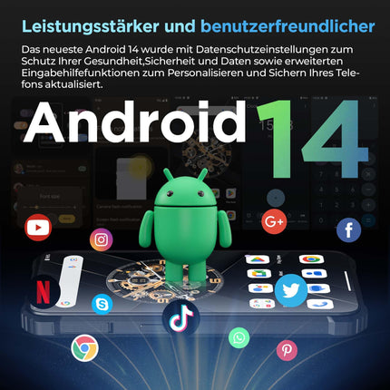 OUKITEL G2 välistingimustes kasutatav nutitelefon ilma lepinguta, Android 14 kaheksatuumaline odav mobiiltelefon, 6300mAh aku, 6" HD+ ekraan, 16GB+64GB mobiiltelefon 4G, IP68 veekindel, 5+13MP kaamera, topelt-SIM, OTG-oranž