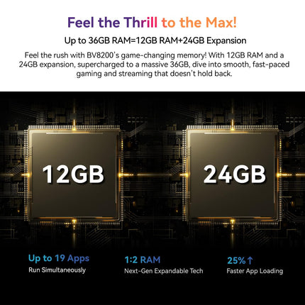 Blackview BV8200 õuenutitelefon, 170-luumenine taskulamp, kahe ekraaniga, Helio G100 36GB+256GB, 6,5'' 120Hz 2.4K FHD+, 50MP kaamera, IP68 Android 14 vastupidav telefon ilma lepinguta, NFC oranž