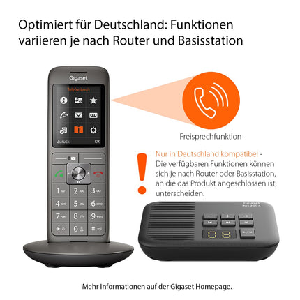 Gigaset CL660A juhtmeta DECT-telefon automaatvastaja ja suure TFT-värvilise ekraaniga, metallist antratsiithall, Box 200 [saksa versioon]