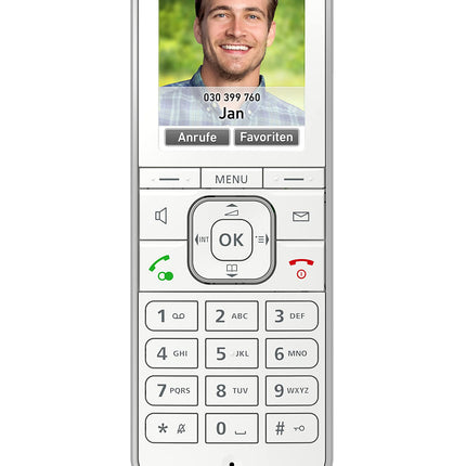 FRITZ!Fon C6 DECT mugavustelefon (kvaliteetne värviekraan, HD-telefoniteenus, interneti-/mugavusteenused, FRITZ!Boxi funktsioonide juhtimine) valge, saksakeelne versioon
