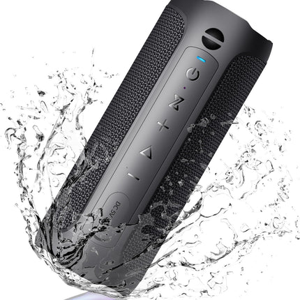 AUKTECH Portable Bluetooth Speaker 30W, IPX7 Waterproof, 24h Battery, Music Box with LED Light, Bluetooth 5.3, Hands-Free Function, Compatible with Mobile Phone &amp; PC – Ideal for Outdoors, Parties, Travel