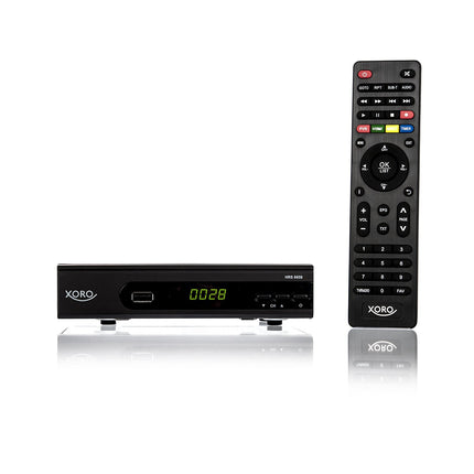 XORO HRS 8659 - digitaalne DVB-S2 HDTV satelliitvastuvõtja, HDMI ja SCART ühendus, toetab Unicable'i, digitaalset heliväljundit, USB 2.0 meediapleierit