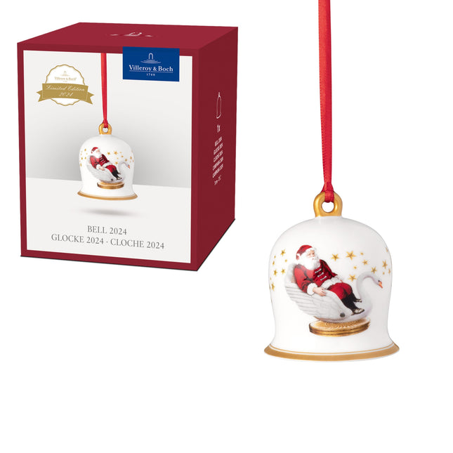 Villeroy &amp; Boch – Annual Christmas Edition Annual Bell 2024 Colorful, Christmas Bell, Tree Decoration, Christmas Decorations, Collectible, Premium Porcelain, Plastic
