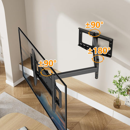 FORGING Mount teleri seinakinnitus 1090 mm pika varrega 32–80-tollistele LCD/LED/OLED lameekraanidele kuni 45 kg, kallutatav, pööratav, pööratav, teleri kronstein, max VESA 600 x 400 mm
