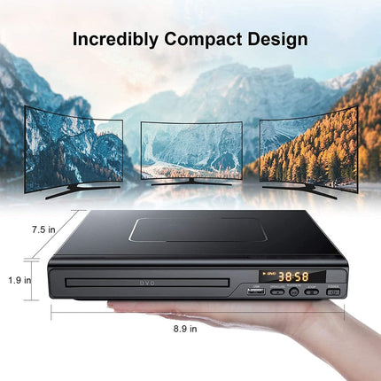 HD DVD-mängija, õhuke DVD-mängija kaugjuhtimispuldiga, USB DVD-mängija integreeritud PAL NTSC-ga, ühildub CD DA MP3 CD R CD RW-ga, kodune CD-mängija kaabliga teleri jaoks