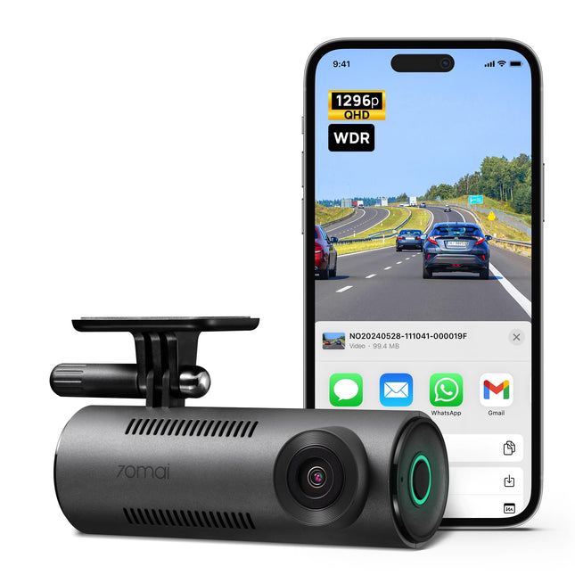 70mai 2K WiFi videoregistraator autodele M310, 1296P WDR autokaamera, öönägemine, 24-tunnine parkimise jälgimine rakenduse juhtimisega, tsükli salvestus, kokkupõrke tuvastamine, max 256 GB