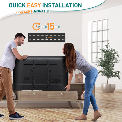 ELIVED teleri seinakinnitus. Kallutatav teleri seinakinnitus enamiku 26–60-tolliste lamedate ja kumerate LED-, LCD-, OLED- ja plasmatelerite jaoks, kaaluga kuni 45 kg, maksimaalne VESA-tugevus 400 x 400 mm, kallutatav telerikinnitus EV007.