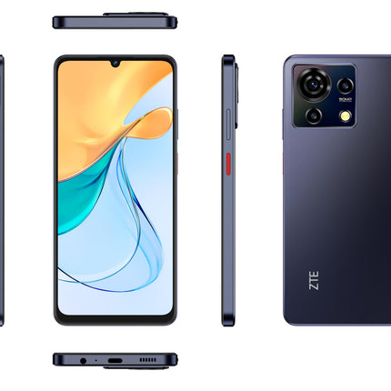 ZTE nutitelefon Blade V50 VITA 2023 (17,15 cm (6,75 tolli) HD+ ekraan, 4G LTE, 4 GB muutmälu ja 256 GB sisemälu, 50 MP põhikaamera ja 8 MP esikaamera, kahe SIM-kaardiga kaamera, Android 13) must