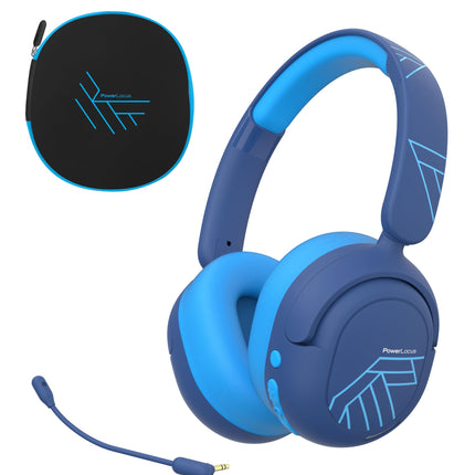 PowerLocus Bluetooth kõrvaklapid lastele, aktiivne mürasummutus, 70 tundi mänguaega, 74/85/94 dB ohutu helitugevus, laste kõrvaklapid varremikrofoniga, juhtmevabad ja juhtmega laste kõrvaklapid ümbrisega