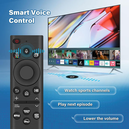 BN59-01385A Replacement Remote Control for Samsung, Universal Solar Voice Remote Control for Samsung Smart TVs with 4 Shortcut Buttons, Compatible with The Frame Neo QLED, Crystal UHD Series TVs