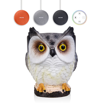 Ühildub Amazon Echo Dot 2./3./4./Google Home Mini Owl lauaarvuti alusklambriga, integreeritud kaablihaldusega, kruvisid pole vaja, kõlari lisatarvikute riiul (Main01)