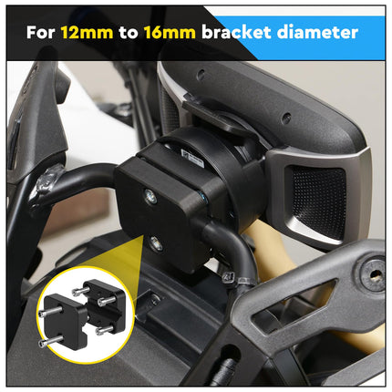 SWAWIS mootorratta GPS-navigatsioonihoidik, 12–16 mm lenkstangi külge kinnitatav mobiiltelefonihoidik, modifikatsioonitarvik, mis ühildub BMW R1200GS LC ADV R1250GS S1000XR CRF1000L-ga