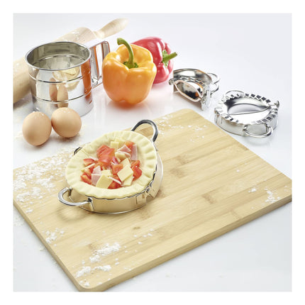 Westmark Ravioli Maker, Diameter: 12 cm, With practical handles, Stainless steel, Maria, Silver, 61372270