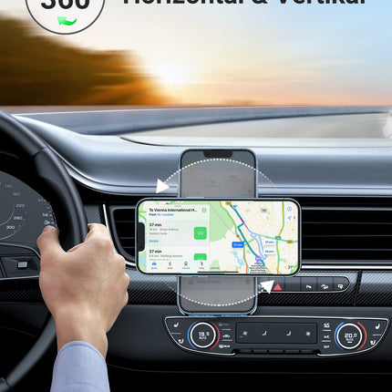 UGREEN autotelefonihoidja magnetiga õhutusava magnetiline telefonihoidja autole 360° kahe metallplaadiga magnetiline autotelefonihoidja, ühildub iPhone 15 Pro Max Plus 14 13 Galaxy S23 jne-ga (jäätunud)