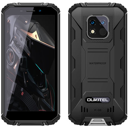 OUKITEL 12500mAh Battery Outdoor Smartphone Without Contract WP18 PRO, 13MP Dual Camera IP68 IP69K Rugged Mobile Phone, Octa Core 4GB 64GB, 5.93'' HD+, Android 12, Dual SIM, Fingerprint, GPS NFC Black