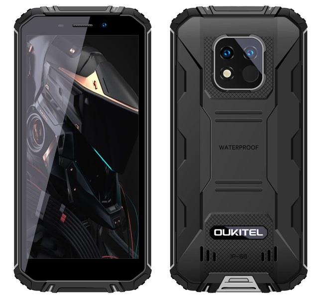 OUKITEL 12500mAh Battery Outdoor Smartphone Without Contract WP18 PRO, 13MP Dual Camera IP68 IP69K Rugged Mobile Phone, Octa Core 4GB 64GB, 5.93'' HD+, Android 12, Dual SIM, Fingerprint, GPS NFC Black