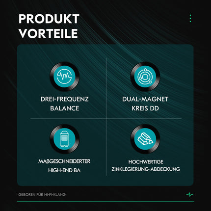 Yinyoo CCZ Harmony BC01 Pro kõrvasisesed kõrvaklapid, 1DD 1BA hübriiddraiverid HiFi kõrvaklapid kolme sagedusega tasakaalustatud juhtmega IEM stereoheli juhtmega kõrvasisesed kõrvaklapid 3,5 mm pistikuga