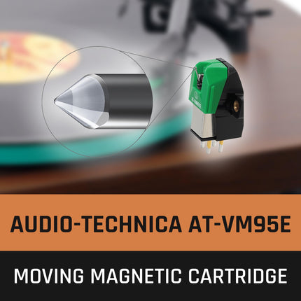 Lenco LBT-225WA - rihmülekandega, Bluetooth®-iga ja libisemisvastase klaasist plaadimängijaga - tumepruun