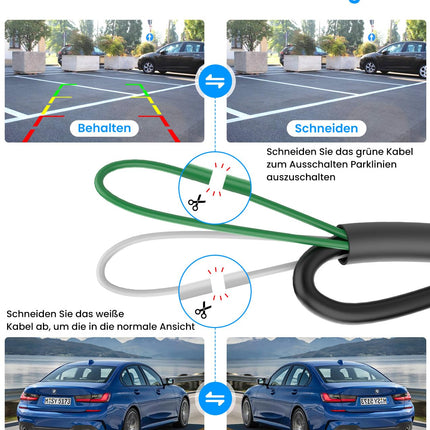 Auto-VOX tahavaatekaamera autole: Plug &amp; Play 4.8" 1080P tahavaatekaamera järelpaigaldatav stabiilne signaal, selge öise nägemisega tahavaatekaamerasüsteem, IP69K tahavaatekaamerad 3x suumiga veoautodele, maasturitele ja matkaautodele