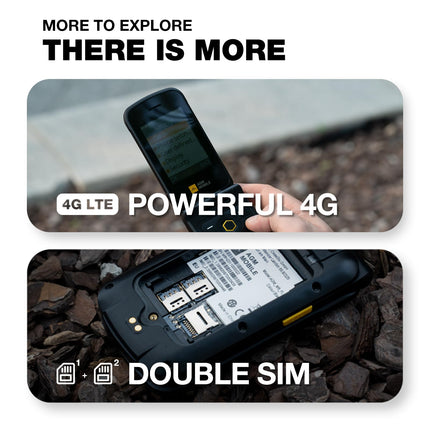 AGM klapiga telefon ilma lepinguta, M8 FLIP 4G seenioridele mõeldud mobiiltelefon suurte nuppudega mobiilseadmetega, veekindel/pritsmekindel, kiire kokkupanek, suur klaviatuur, SOS, 104 dB, 1500 mAh, 4G kahe SIM-kaardiga